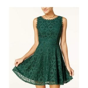 City Studio Fit and Flare Lace Party Dress